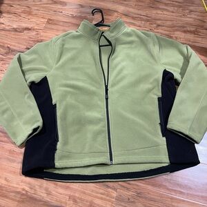 Eddie Bauer Women’s Size XXL Olive and Black Fleece Jacket - Christmas Gift